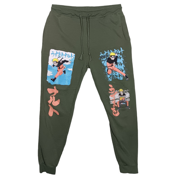 Naruto AP Naruto Shuppuden Men's Graphic Jogger Size Small (28/30) Green - Picture 2 of 10